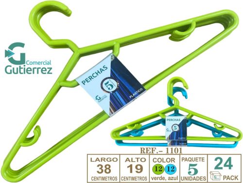 SET 5 PERCHAS PLASTICO