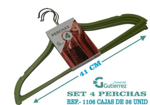 SET 4 PERCHAS DE PLASTICO PLA