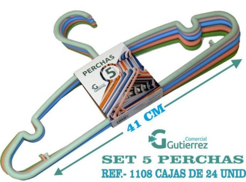 SET 5 PERCHAS DE COLOR