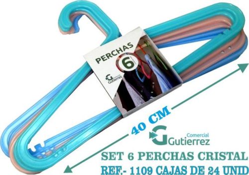 SET 6 PERCHAS PLAST COLOR PLA