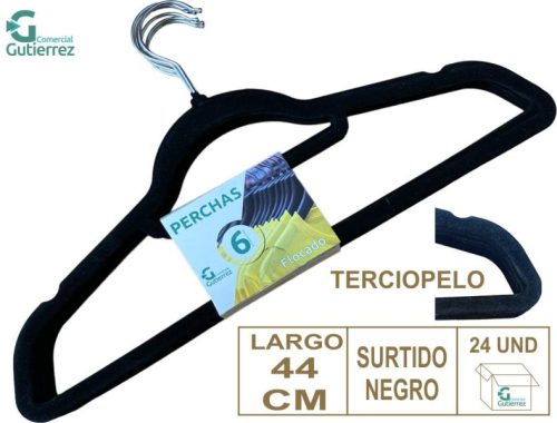 SET 6 PERCHAS TERCIOPELO