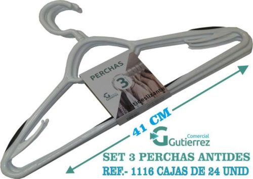 SET 3 PERCHAS BLANCAS ANTIDES
