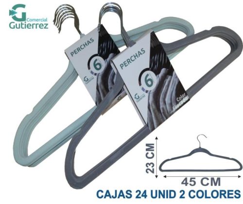 SET 6 PERCHAS FLOCADA COLOR