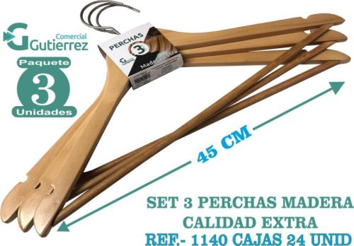 SET 3 PERCHAS MADERA EXTRA