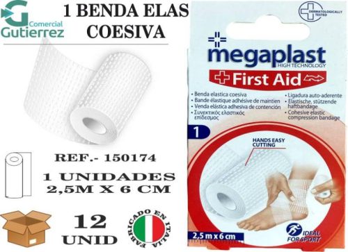 VENDA ELASTICA COESIVA 2.5M X 6 CM