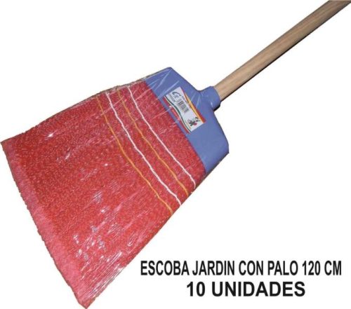 ESCOBA JARDIN CON PALO