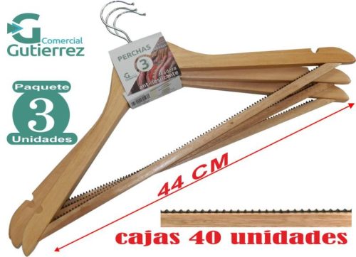 LOTE 3 PERCHAS MADERA ANTIDE