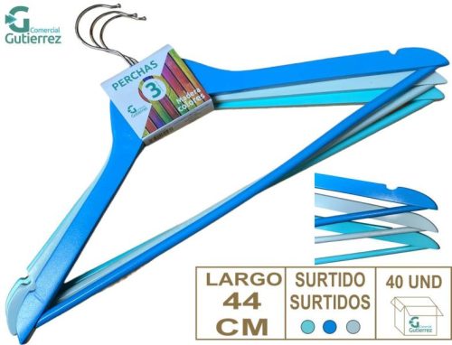 LOTE 3 PERCHAS MADERA COLOR