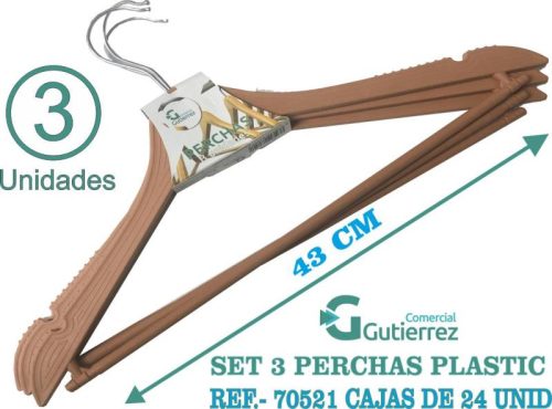 SET 3 PERCHAS IMITACION MADER