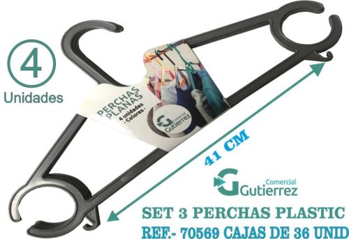 SET 4 PERCHAS PLANAS RED