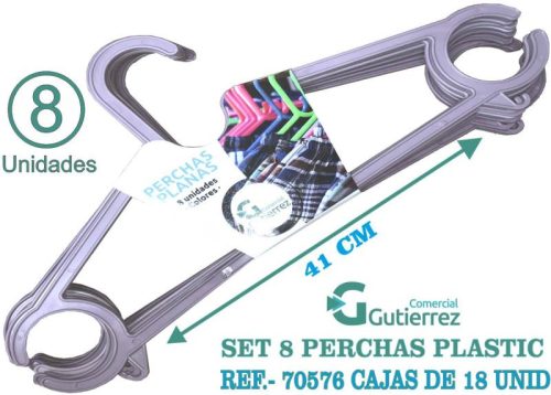 SET 8 PERCHAS PLANAS RED