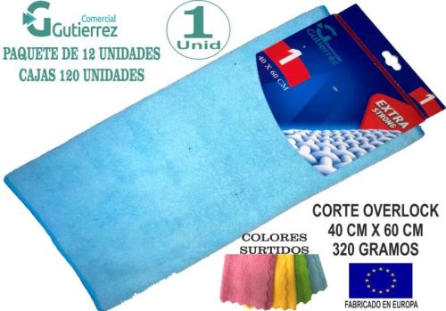BAYETA 40 X 60 CM CM OVERLOCK