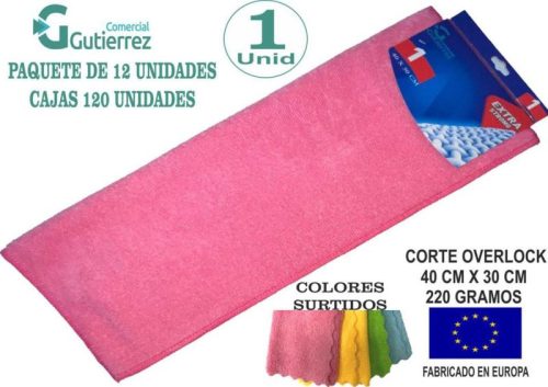 BAYETA 40 X 30 CM OVERLOCK