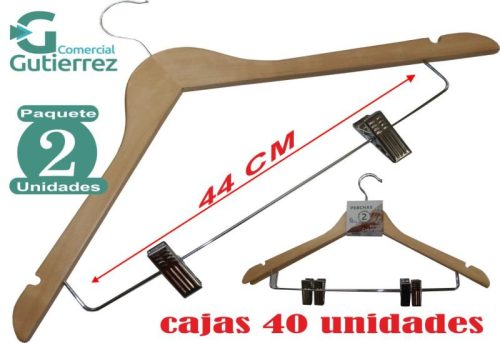 SET 2 PERCHAS MADERA CON PINZ