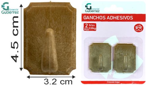 PERCHITA ADH PLASTICO MIEL 2 UNID