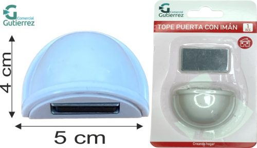 TOPE CON IMAN COLOR BLANCO