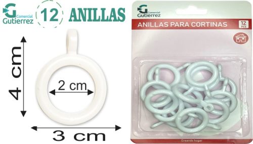 ANILLA CORTINA REDONDA