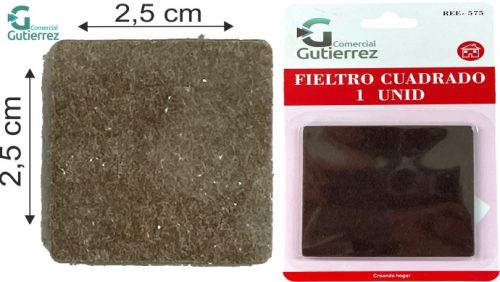FIELTRO CUADRADO MARRON