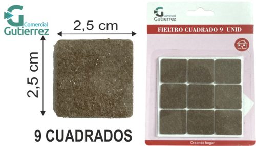 FIELTRO 9 CUADROS MARRON