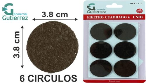 FIELTRO 6 DISCOS MARRON