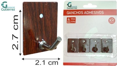 PERCHA ADH ESCAR ETAL 4 UNID MAR