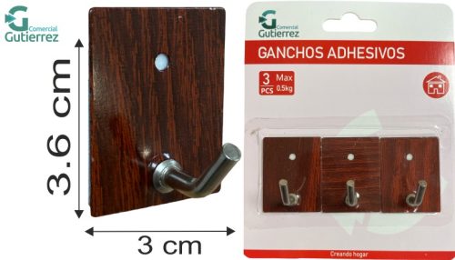 PERCHITA ADH METAL 3 UNID MARRON