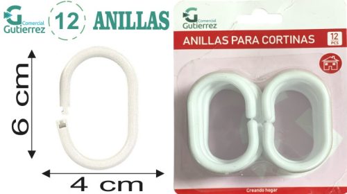 ANILLA CORTINA 12 UNID