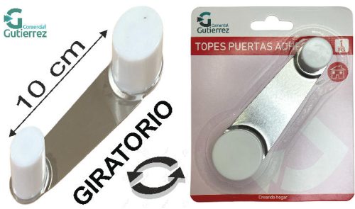 TOPE RETENEDOR METAL BLANCO