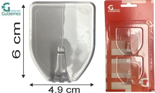 2 COLGADODES TRANS 49 MM X 60MM