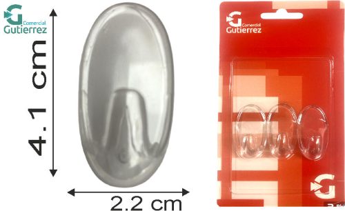 3 COLGADODES TRANS 41 MM X 22 MM