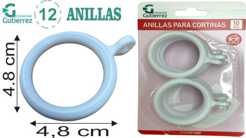 ANILLA CORTINA 33MM BLANCA