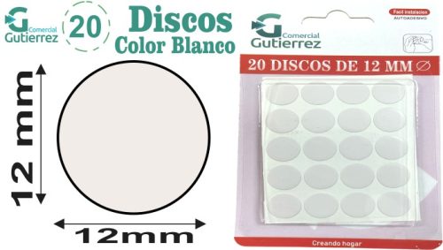 20 Disco 12 diametro blanco