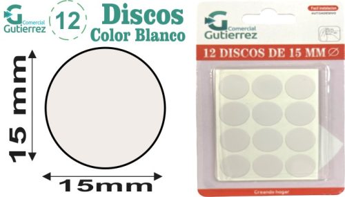 12 disco 15 diametro blanco