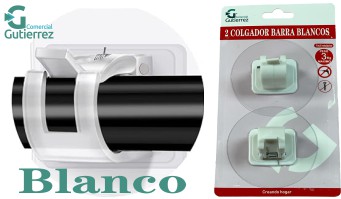 2 Colgadores barra blancos
