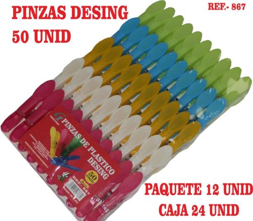 50 pinzas de plastico desing