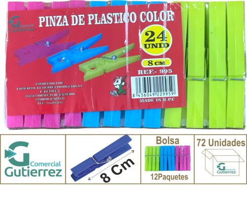 Pinzas plastico 8 cm