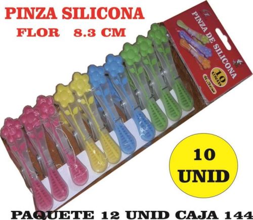 Pinzas silicona flor