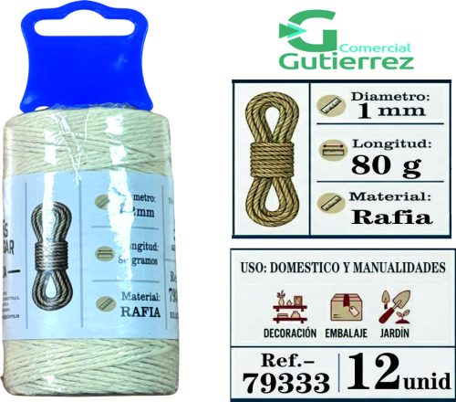 OVILLO RAFIA 80 GRAMOS